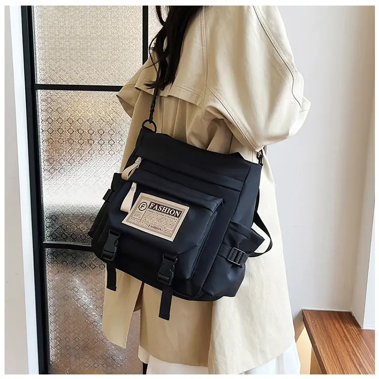 Blue Japanese Style Large Capacity Commuter Shoulder Bag — feature 19