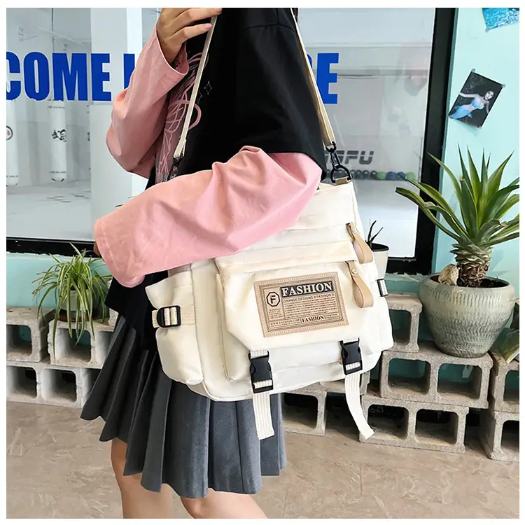 Blue Japanese Style Large Capacity Commuter Shoulder Bag — feature 21