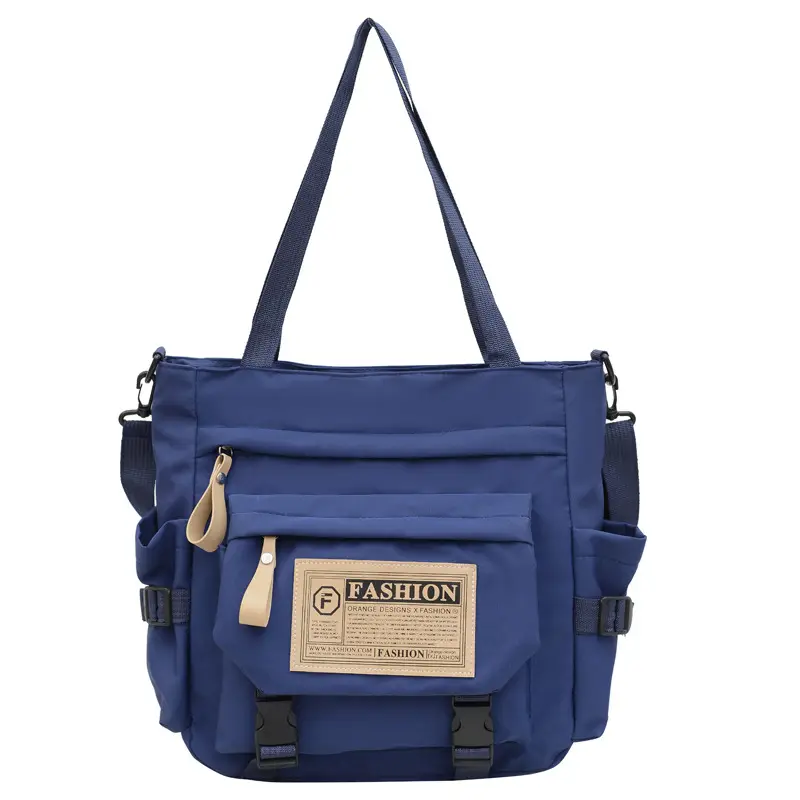 Blue Japanese Style Large Capacity Commuter Shoulder Bag - Image 3