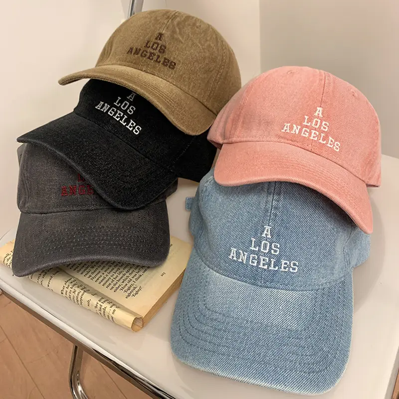 Los Angeles Embroidered Denim Baseball Cap for Women Men - Image 10