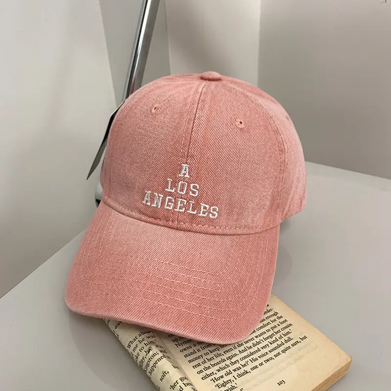 Los Angeles Embroidered Denim Baseball Cap for Women Men - Image 4
