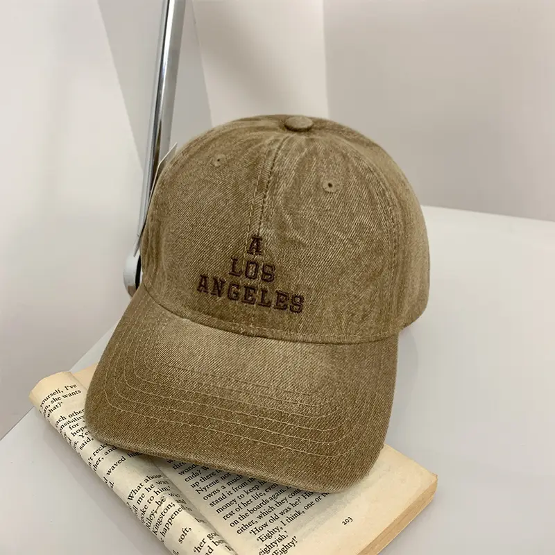 Los Angeles Embroidered Denim Baseball Cap for Women Men - Image 6