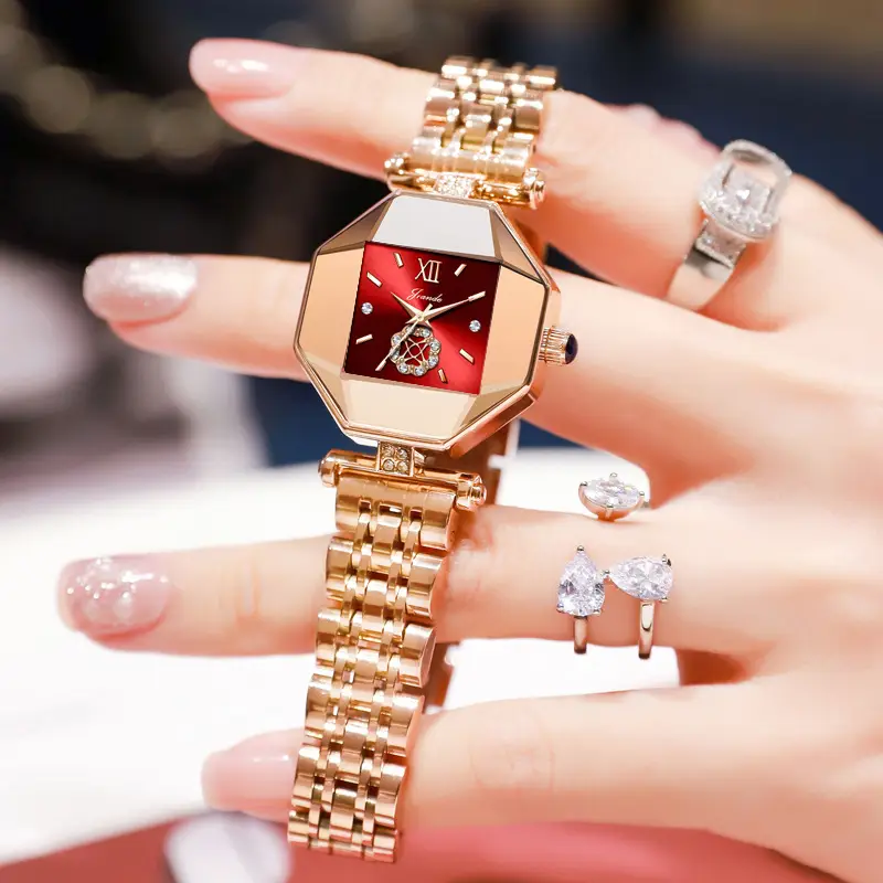 Women's Rose Gold Quartz Watch with Bracelet Set - Image 6