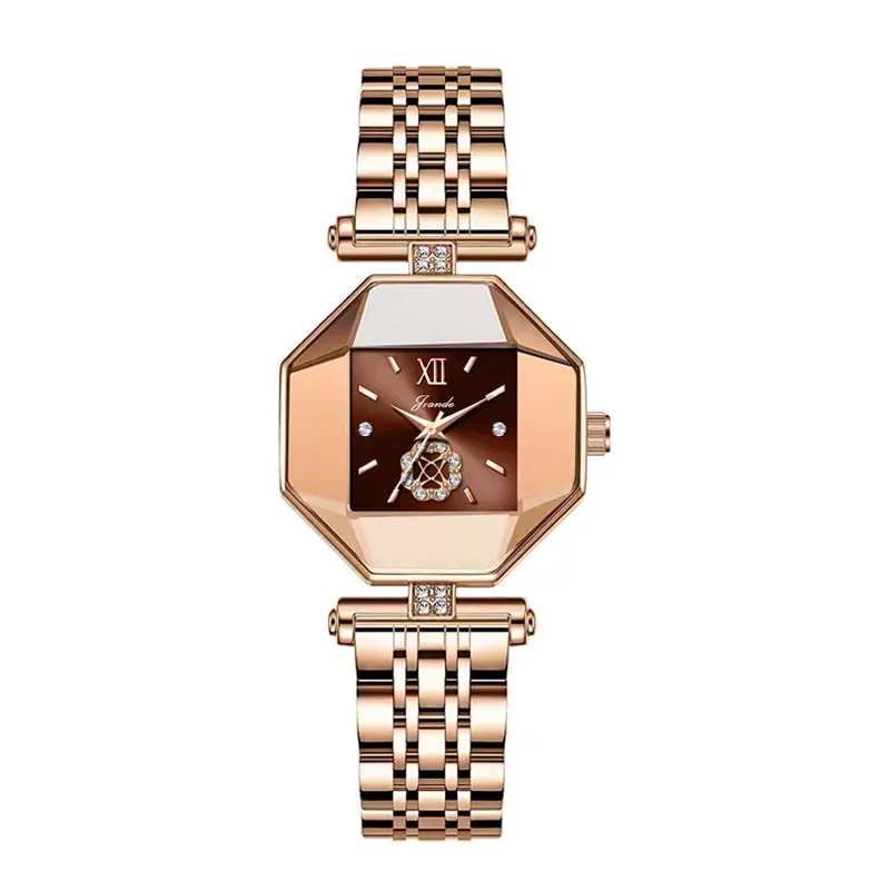 Women's Rose Gold Quartz Watch with Bracelet Set - Image 3