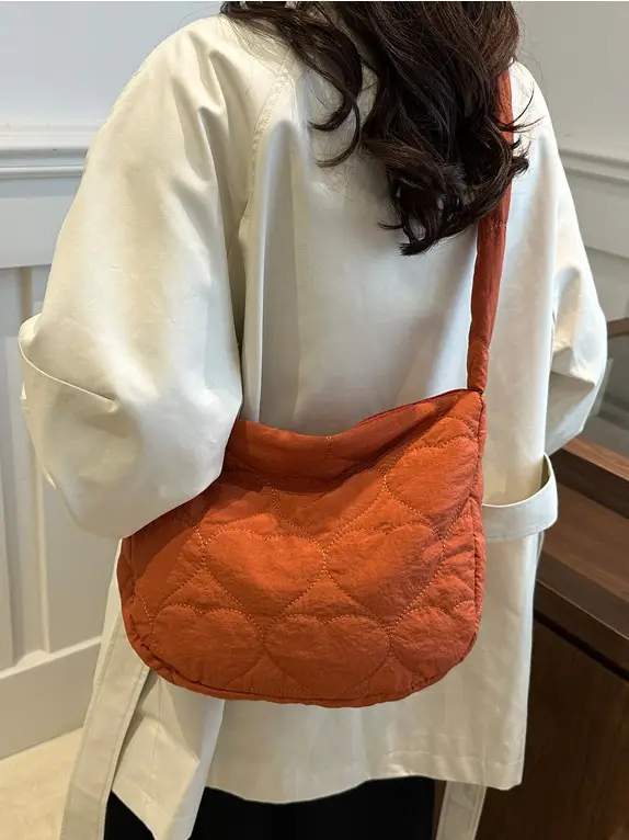 Women's Light Green Quilted Shoulder Bag 2024 - Image 10