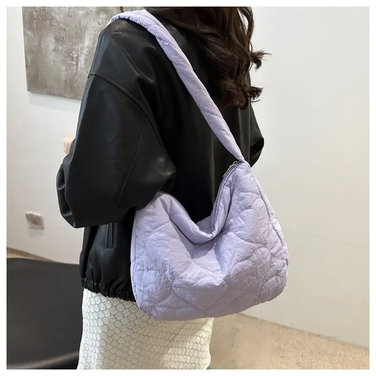 Women's Light Green Quilted Shoulder Bag 2024 — feature 18
