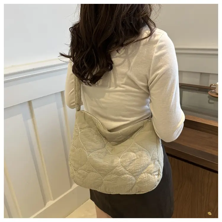 Women's Light Green Quilted Shoulder Bag 2024 — feature 9