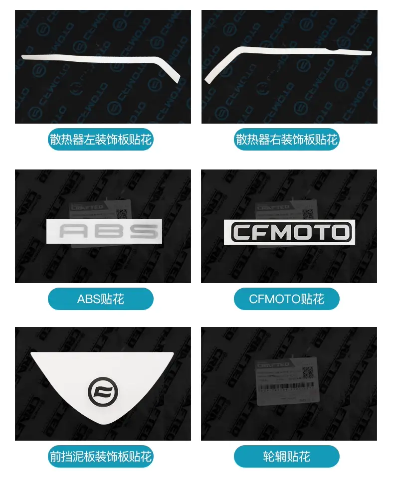 Starlight White Fuel Tank Guard Decals Motorcycle Accessory — feature 4