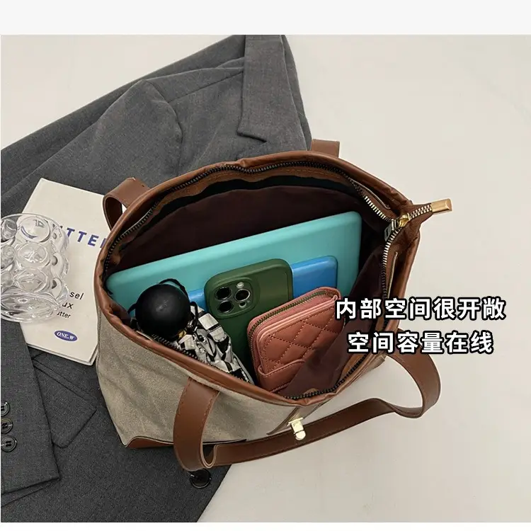 French Style Retro Casual Large Cap Bag for Women - Image 6