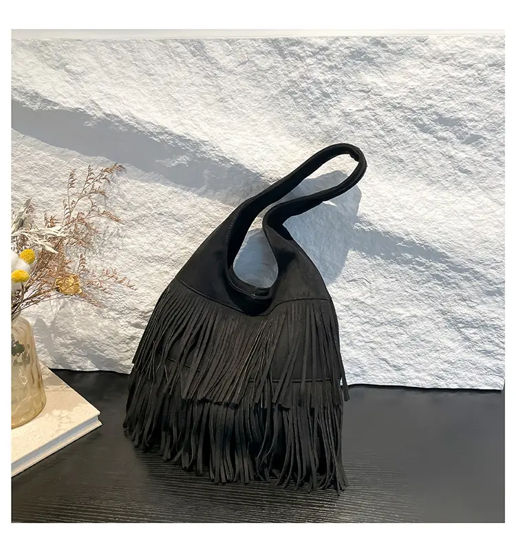 Brown Fringe Shoulder Bag for Women — feature 14
