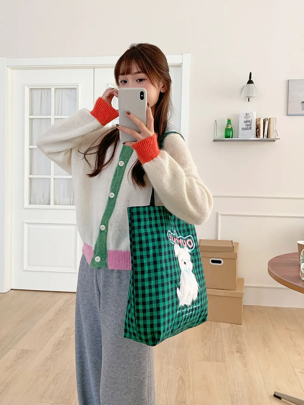 Cute Plush Puppy Bag Red White Large Capacity — feature 16