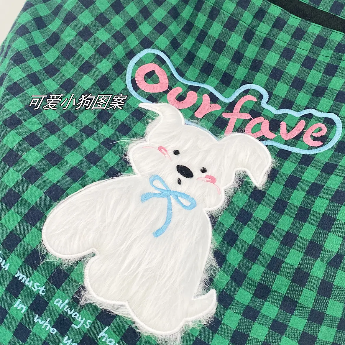 Cute Plush Puppy Bag Red White Large Capacity — feature 33