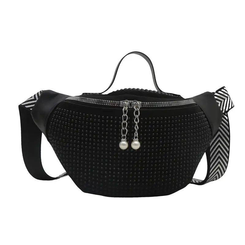 Women's Black White Checkered Crossbody Bag 2023 - Image 7