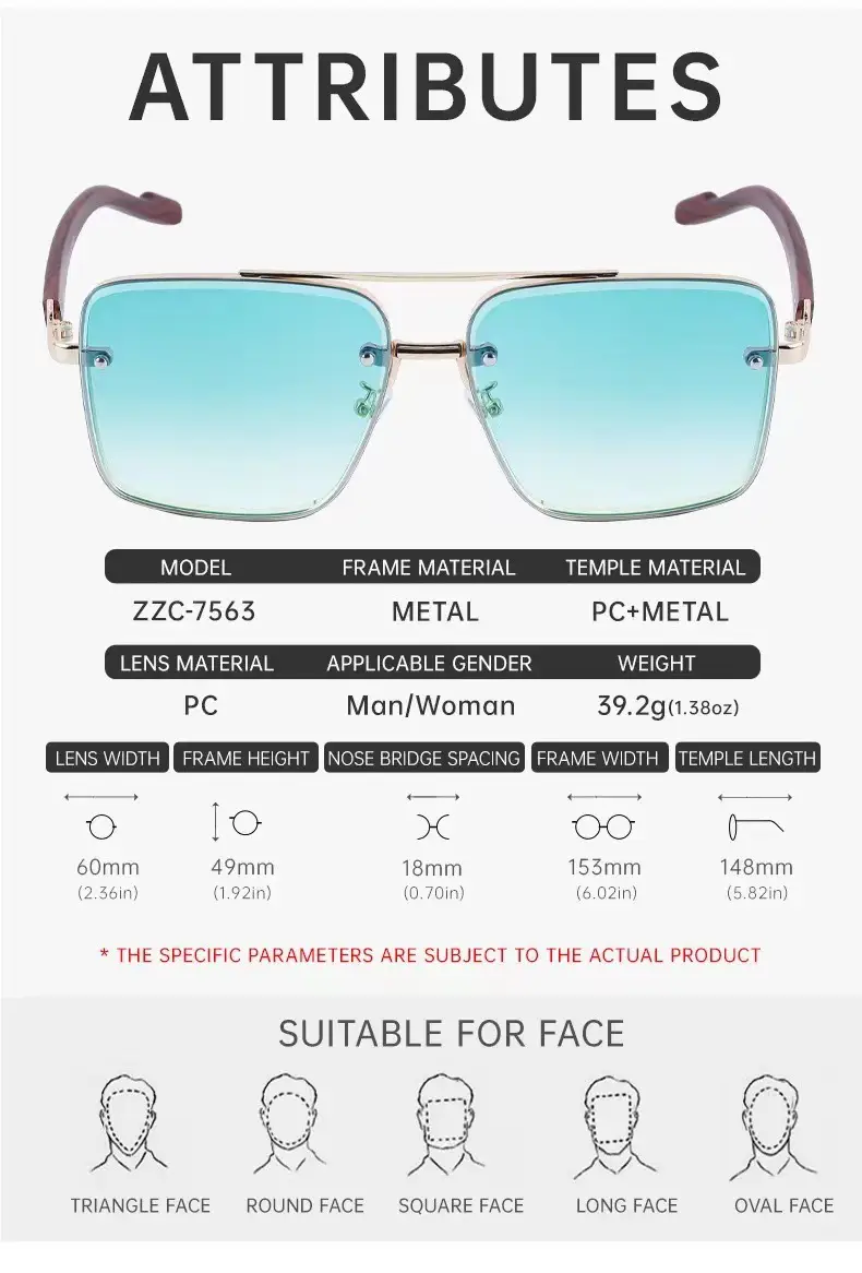 Men Retro Metal Sunglasses with Anti-Blue Light Lenses — feature 10