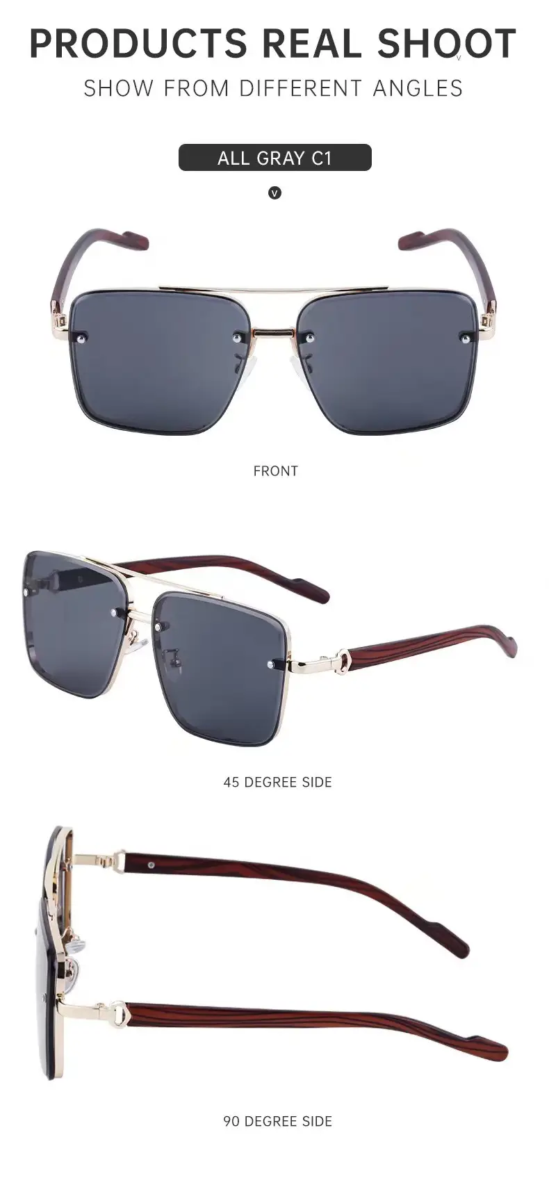 Men Retro Metal Sunglasses with Anti-Blue Light Lenses — feature 11