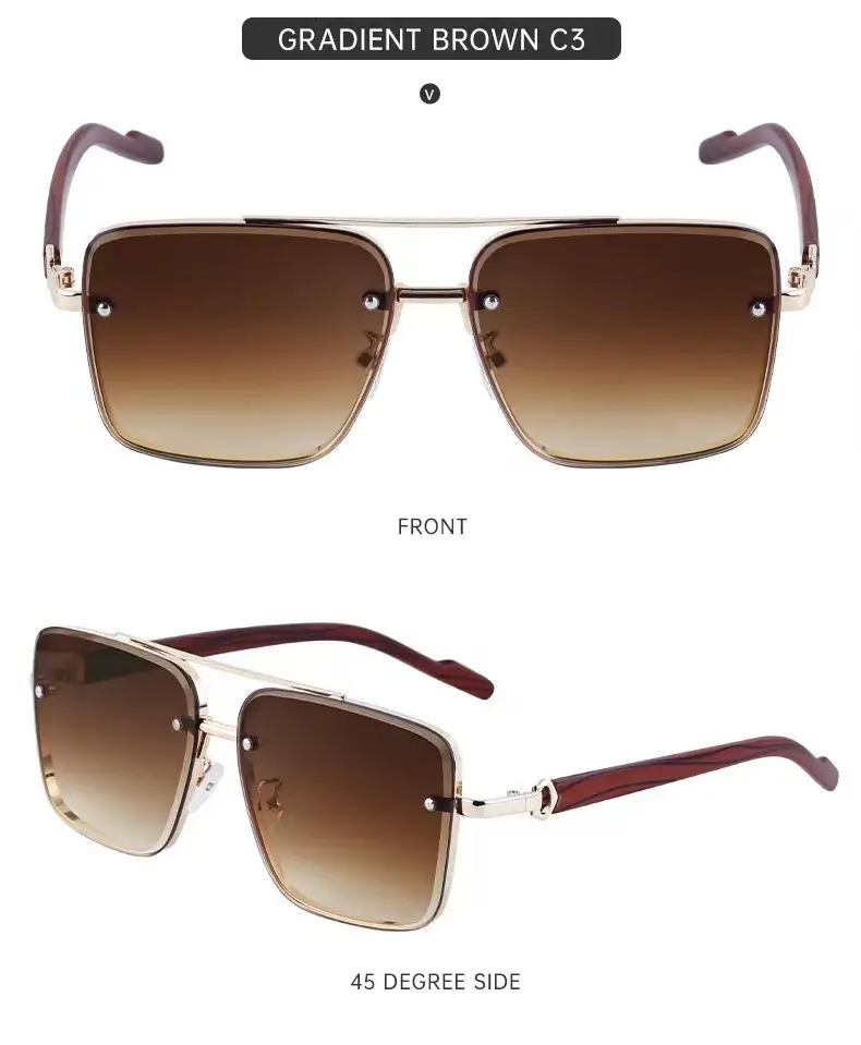 Men Retro Metal Sunglasses with Anti-Blue Light Lenses — feature 12