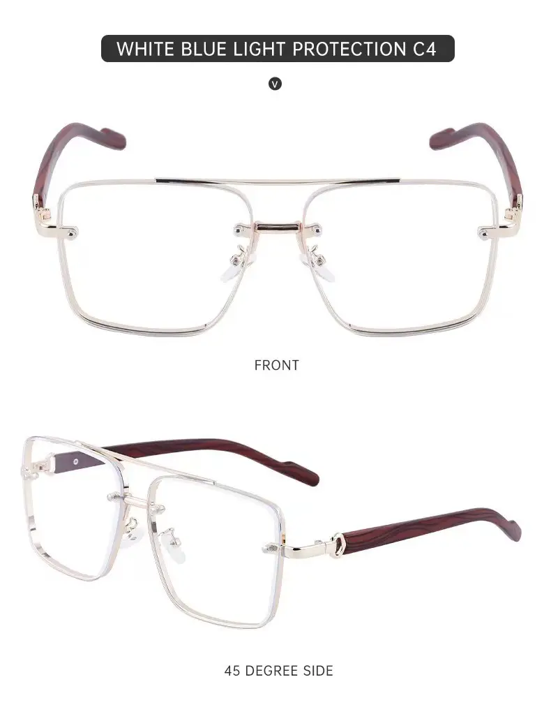 Men Retro Metal Sunglasses with Anti-Blue Light Lenses — feature 13