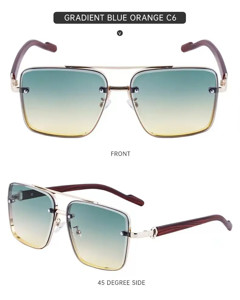 Men Retro Metal Sunglasses with Anti-Blue Light Lenses — feature 15