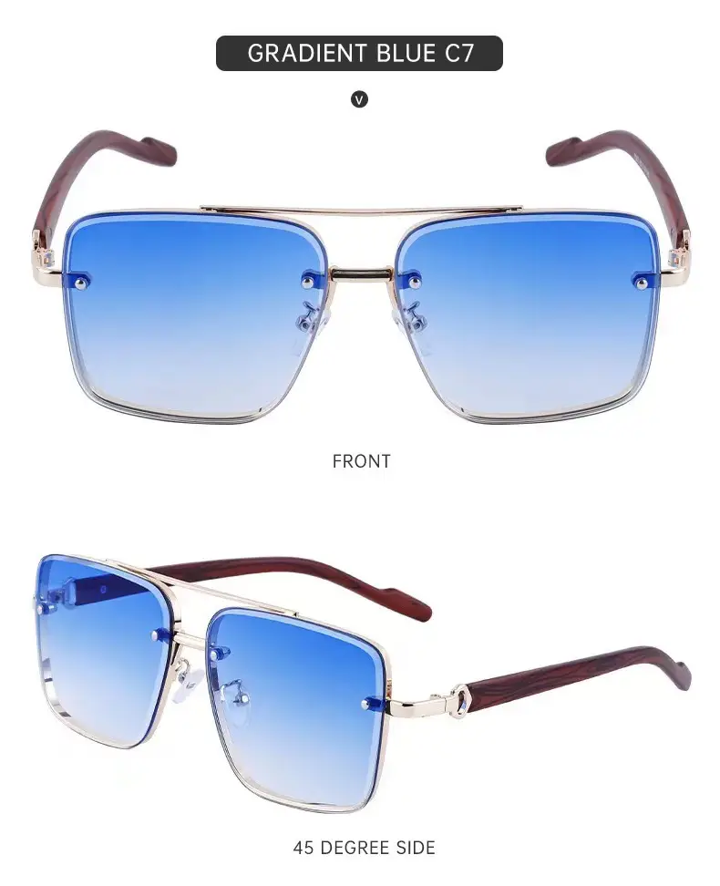 Men Retro Metal Sunglasses with Anti-Blue Light Lenses — feature 16