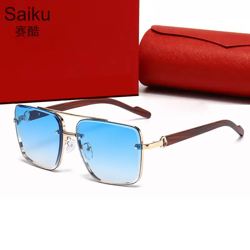 Men Retro Metal Sunglasses with Anti-Blue Light Lenses — feature 4