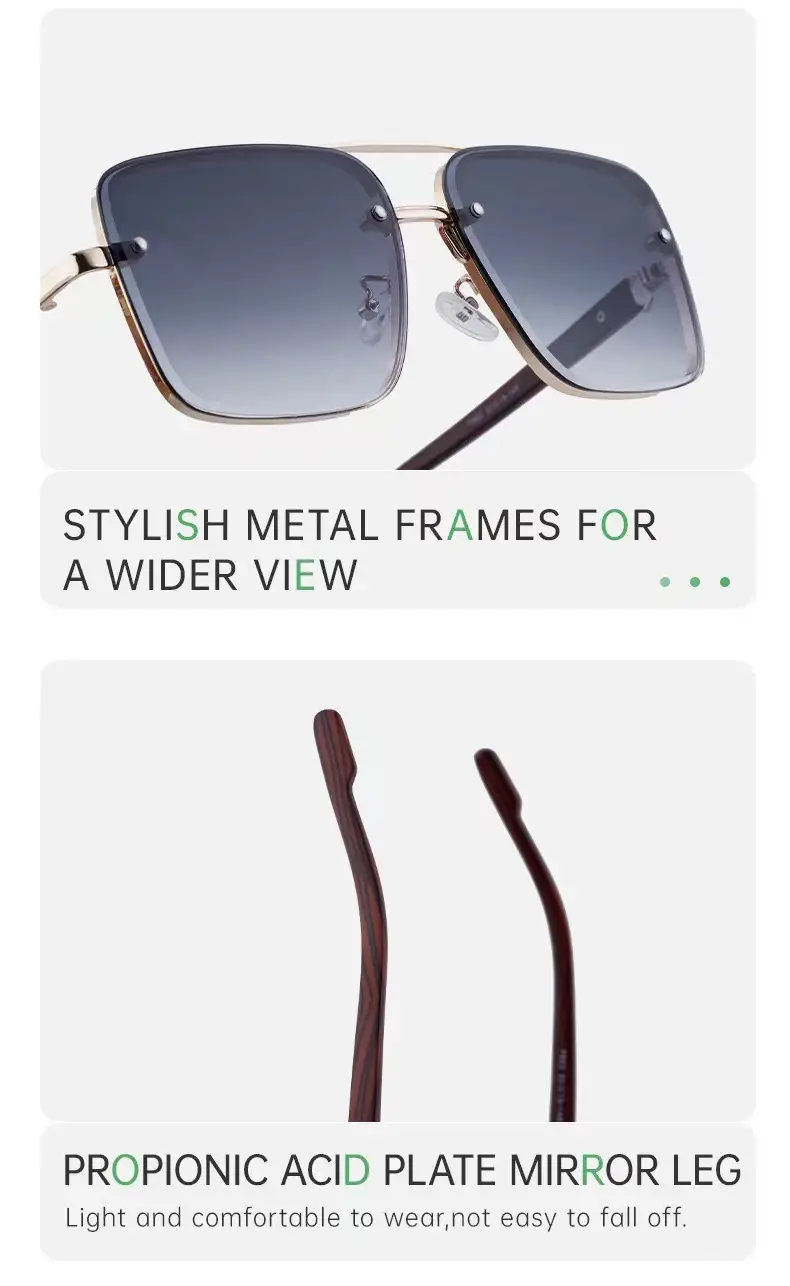 Men Retro Metal Sunglasses with Anti-Blue Light Lenses — feature 7