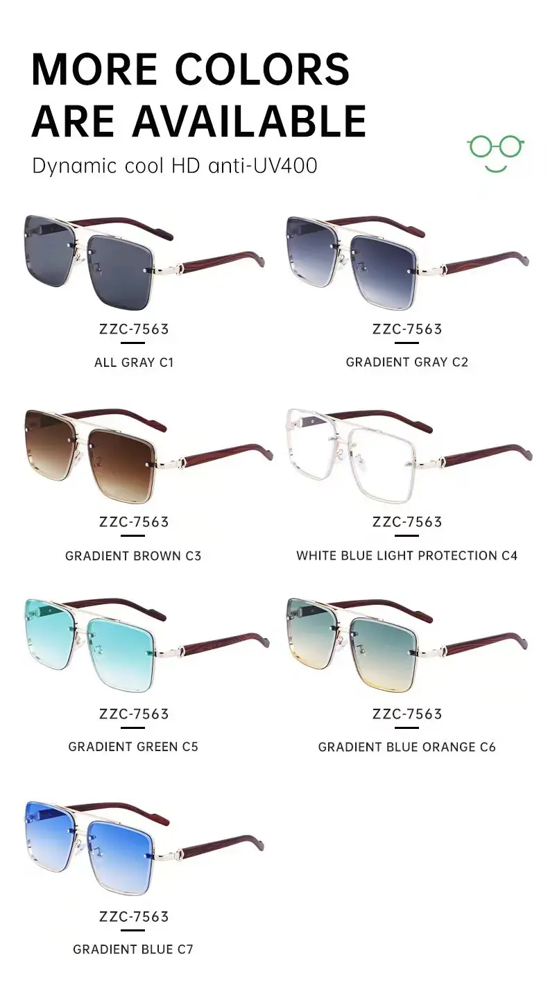 Men Retro Metal Sunglasses with Anti-Blue Light Lenses — feature 9