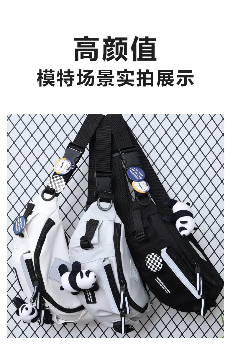 Men Sports Waist Bag Black Japanese Workwear Style — feature 14