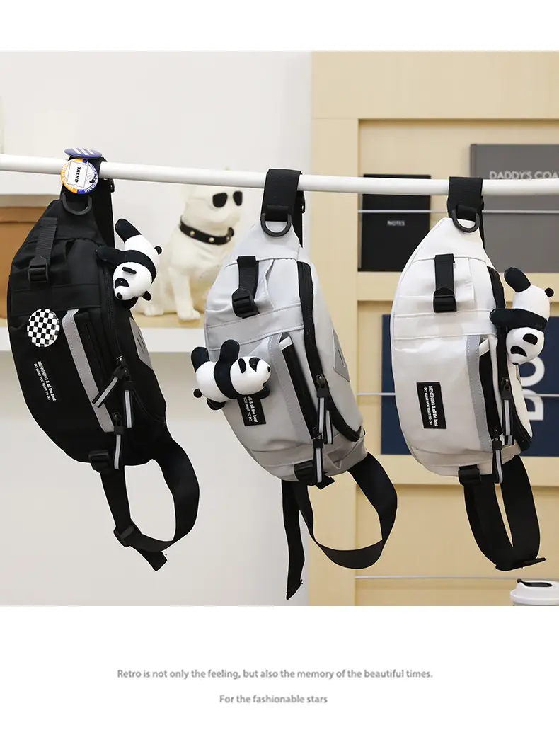 Men Sports Waist Bag Black Japanese Workwear Style — feature 21