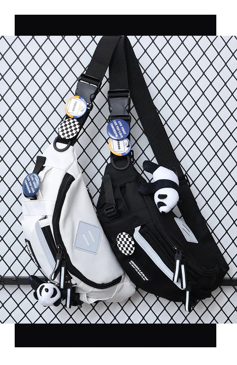 Men Sports Waist Bag Black Japanese Workwear Style — feature 24