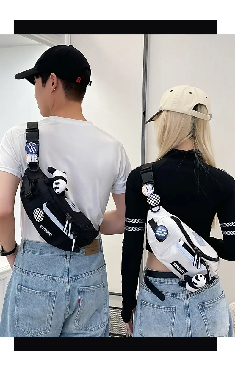 Men Sports Waist Bag Black Japanese Workwear Style — feature 26