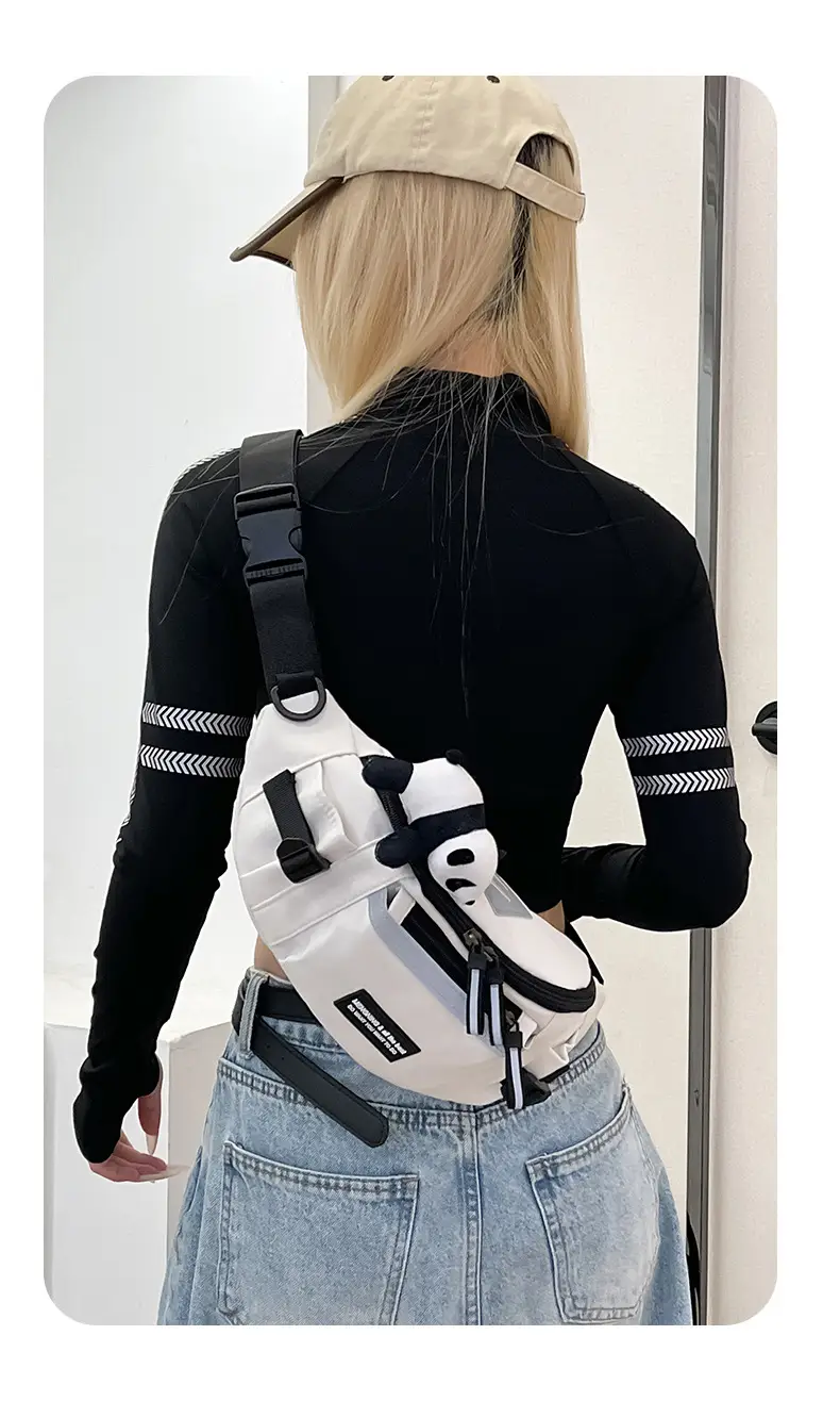 Men Sports Waist Bag Black Japanese Workwear Style — feature 27