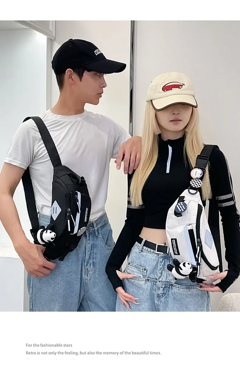 Men Sports Waist Bag Black Japanese Workwear Style — feature 28