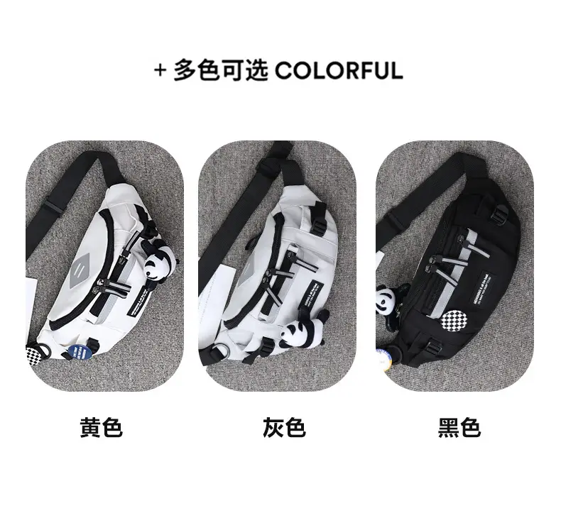 Men Sports Waist Bag Black Japanese Workwear Style — feature 8