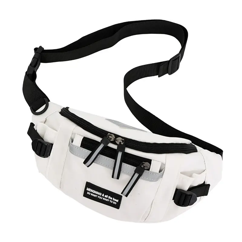 Men Sports Waist Bag Black Japanese Workwear Style - Image 2