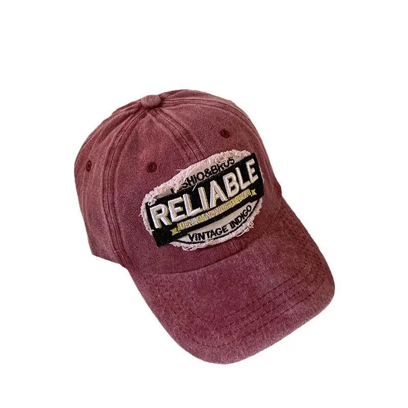 Reliable American Baseball Cap Red Grey Denim Men Women - Image 10