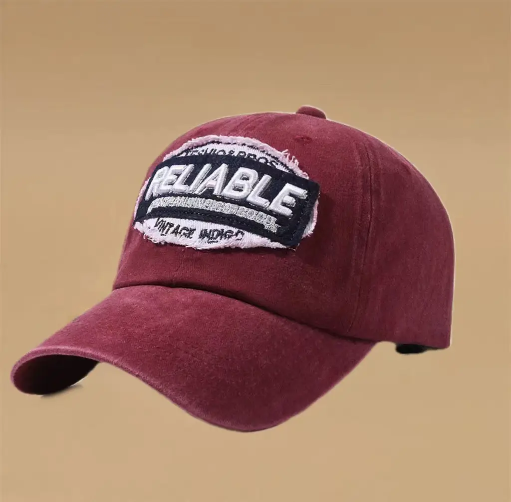 Reliable American Baseball Cap Red Grey Denim Men Women - Image 2