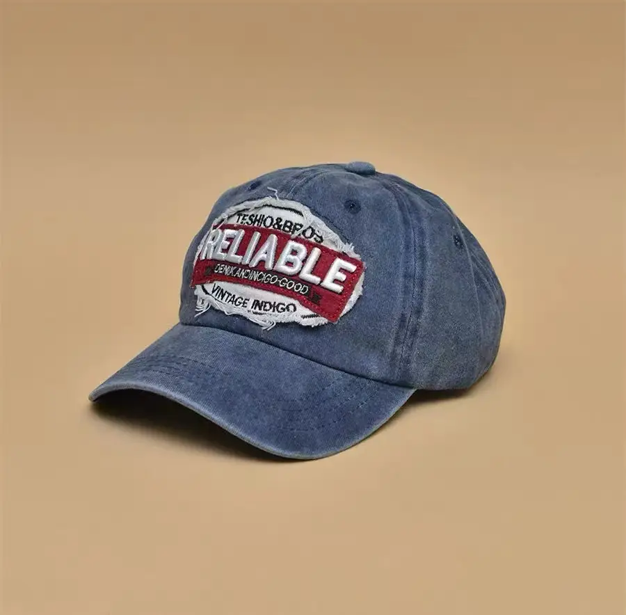 Reliable American Baseball Cap Red Grey Denim Men Women - Image 5