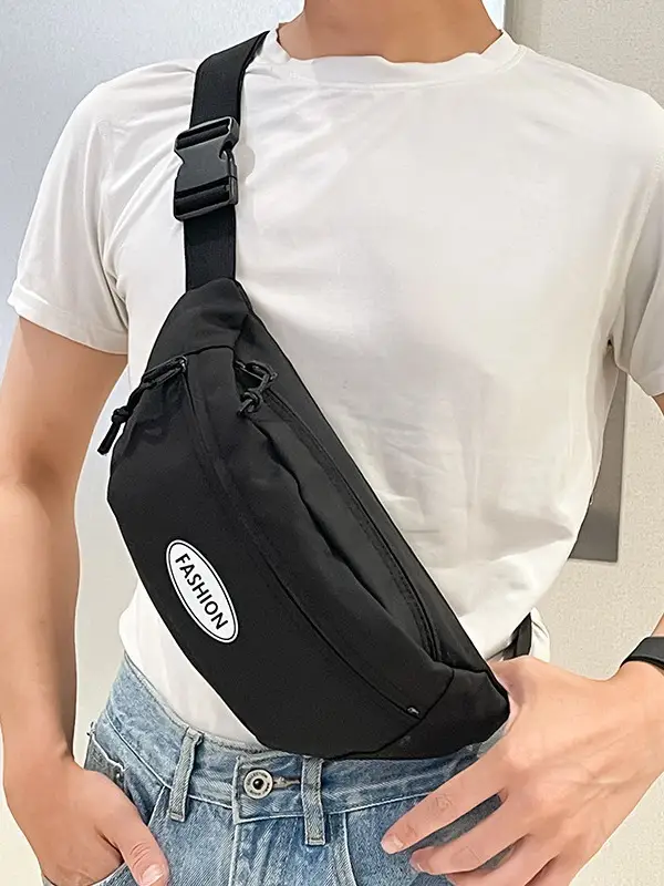 Women's Orange Chest Bag Street Style Portable Backpack - Image 9