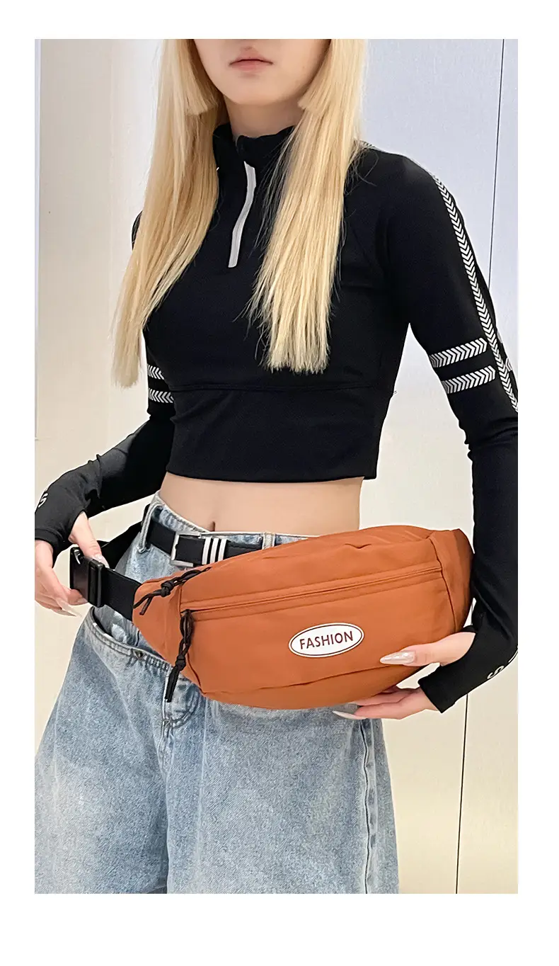 Women's Orange Chest Bag Street Style Portable Backpack — feature 20