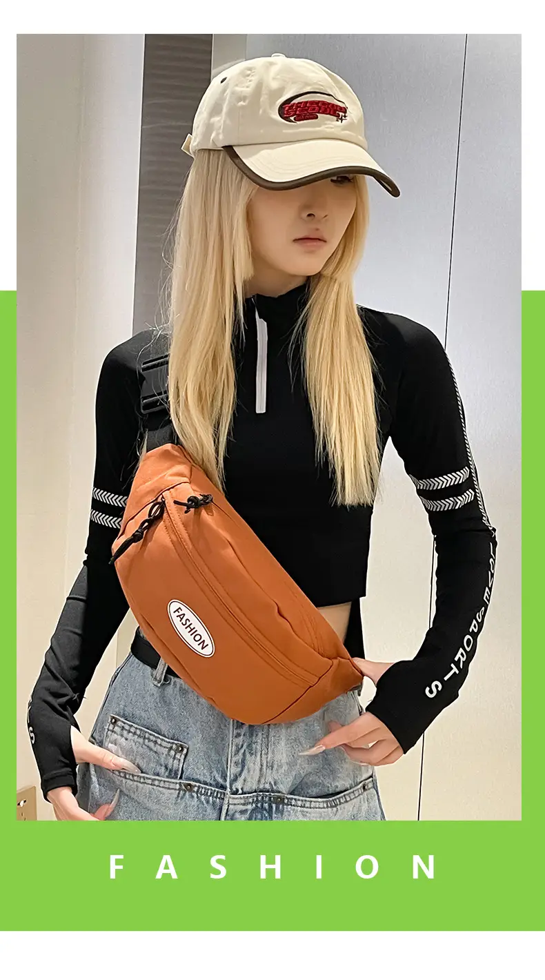 Women's Orange Chest Bag Street Style Portable Backpack — feature 23