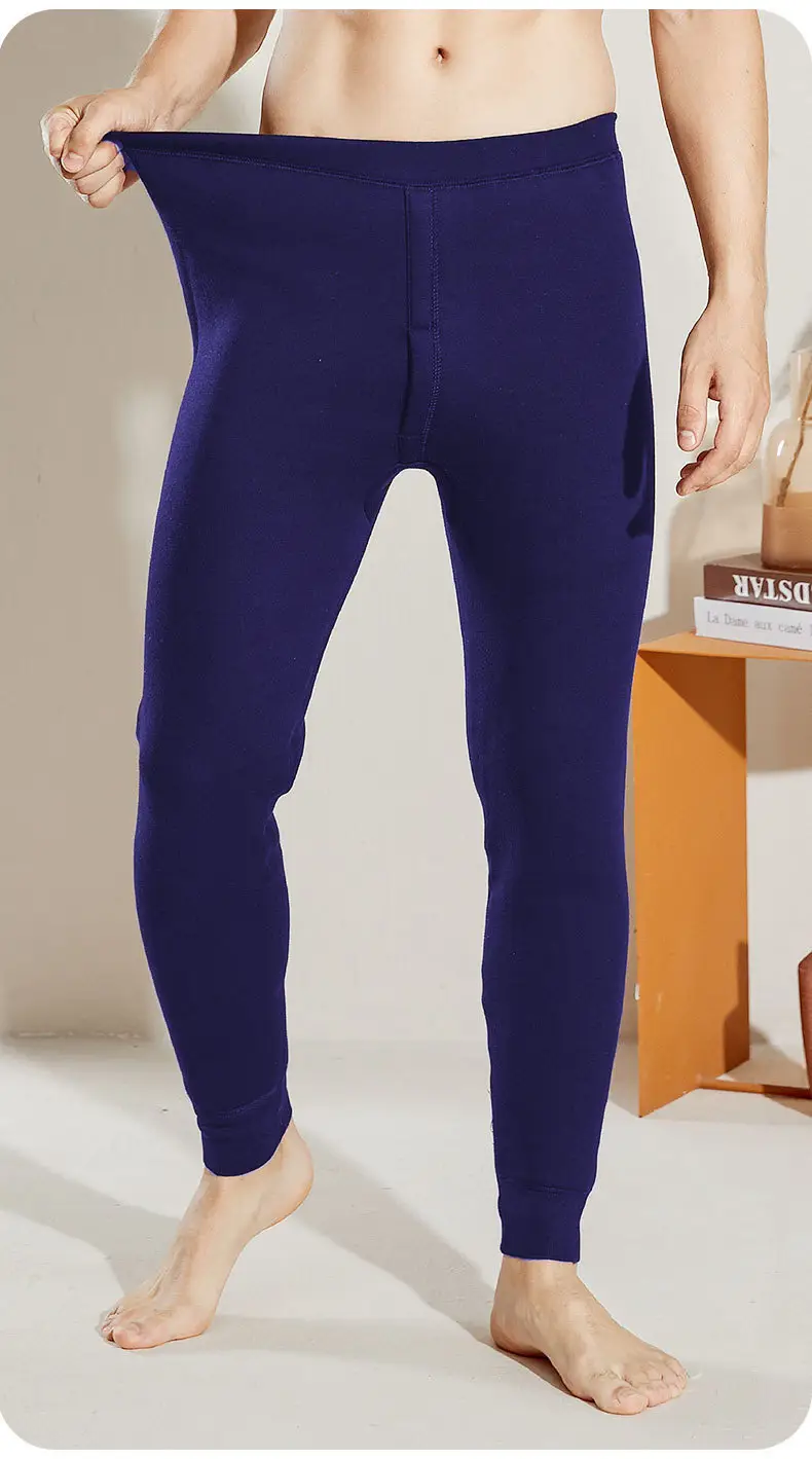 Men's Warm Pants fleece-lined Thickened Autumn Pants Cotton Wool Pants Thunderpants Youth Slim-fit Warm Pants Men's Winter Pants plus size — feature 9
