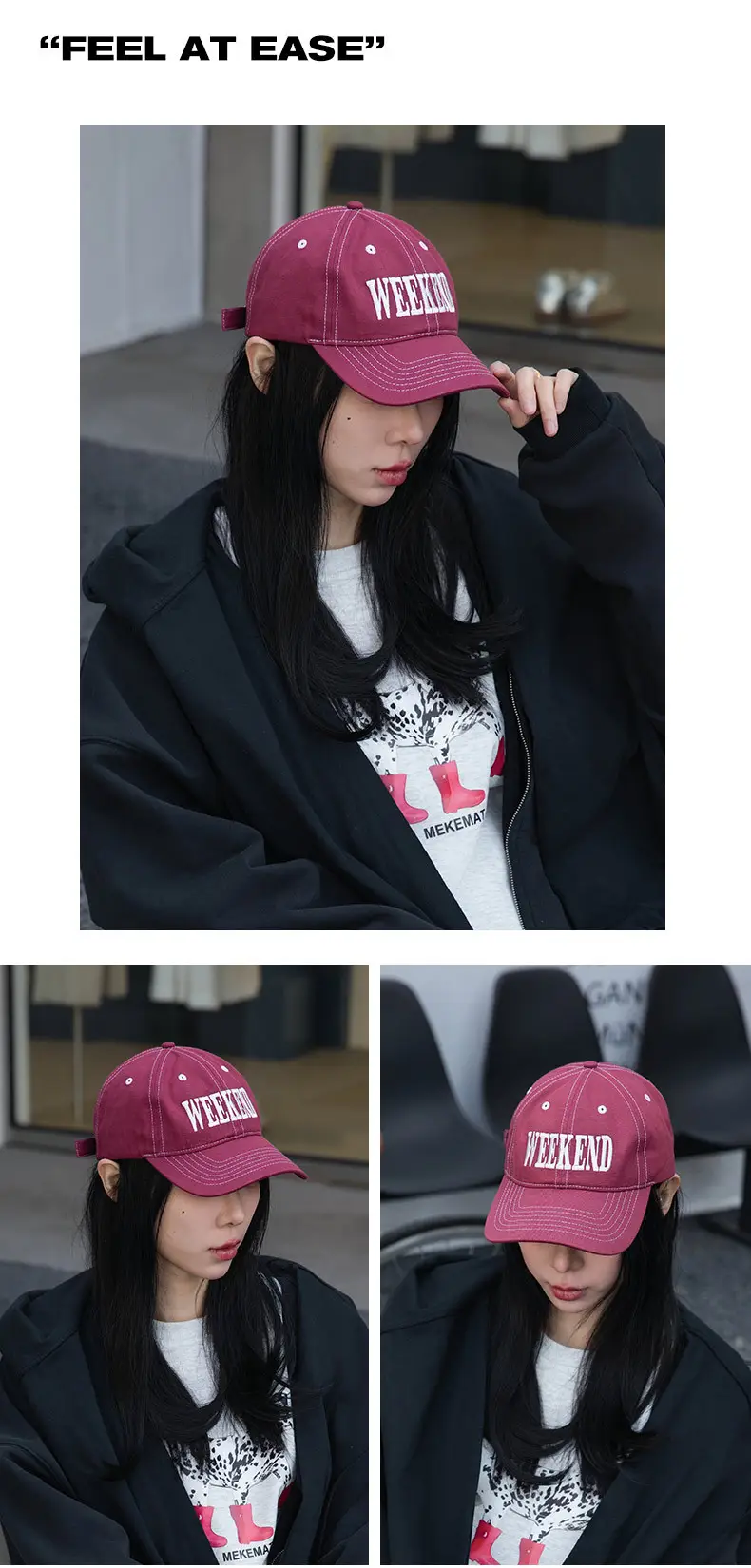 Personalized Joker Cap White Red Lettered — feature 5