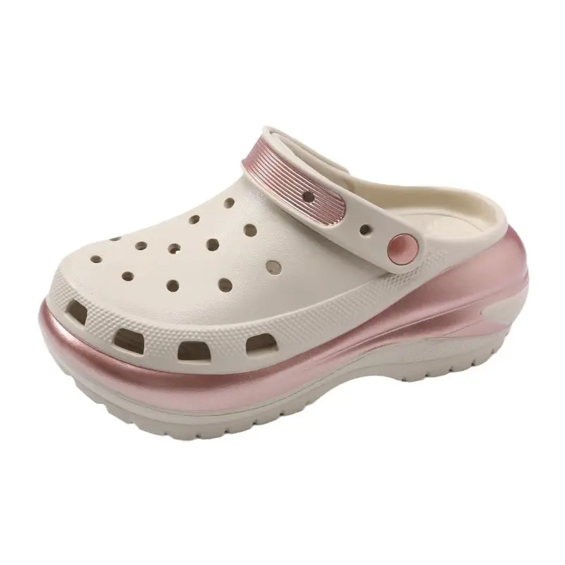 Summer Women's Platform Casual Hole Shoes EVA High Heel Non-slip Outer Wear Slippers Heightened Odor-proof Outdoor Couple Sandals - Image 5