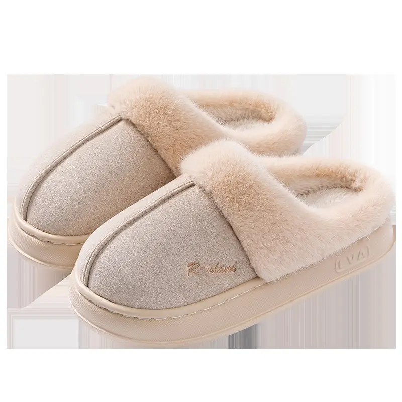 Cotton Slippers for Women, Autumn and Winter 2026 New Style, Indoor Home Fleece-Lined Warm Plush Slippers for Men, Couple's Winter Slippers - Image 15