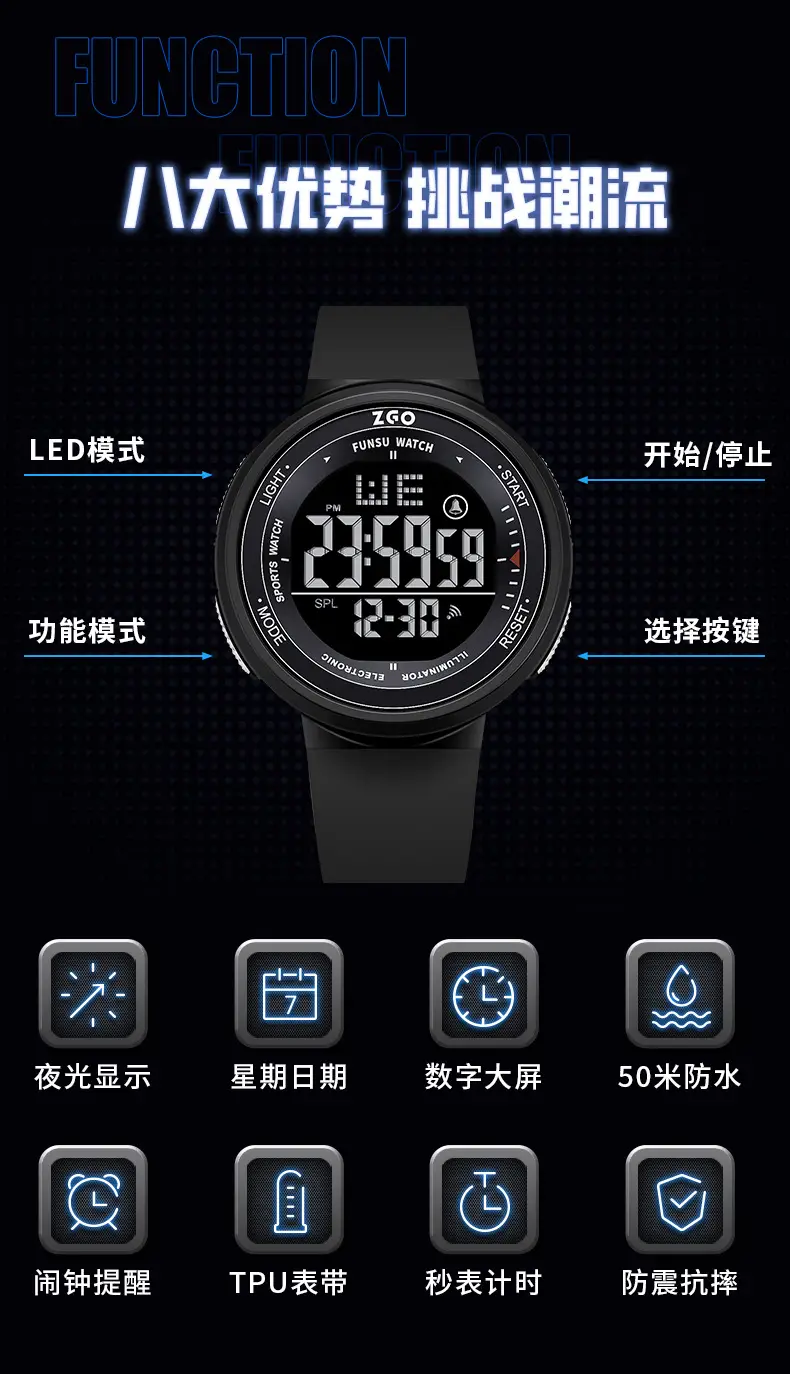 Waterproof LED Student Watch for Girls — feature 3