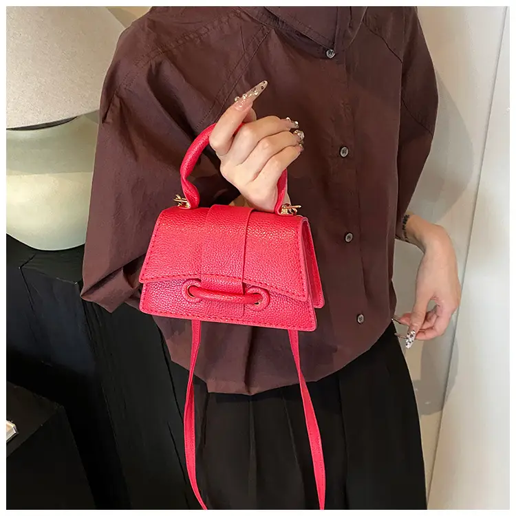 Red Square Shoulder Crossbody Bag for Women — feature 13
