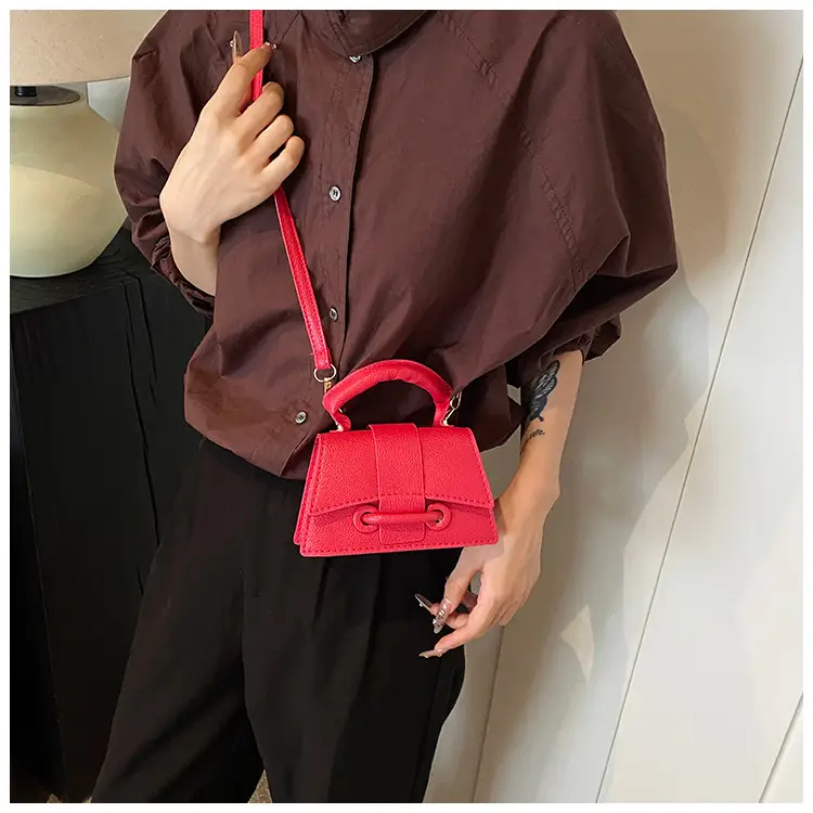 Red Square Shoulder Crossbody Bag for Women — feature 14