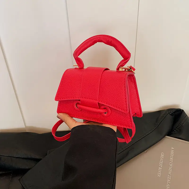 Red Square Shoulder Crossbody Bag for Women