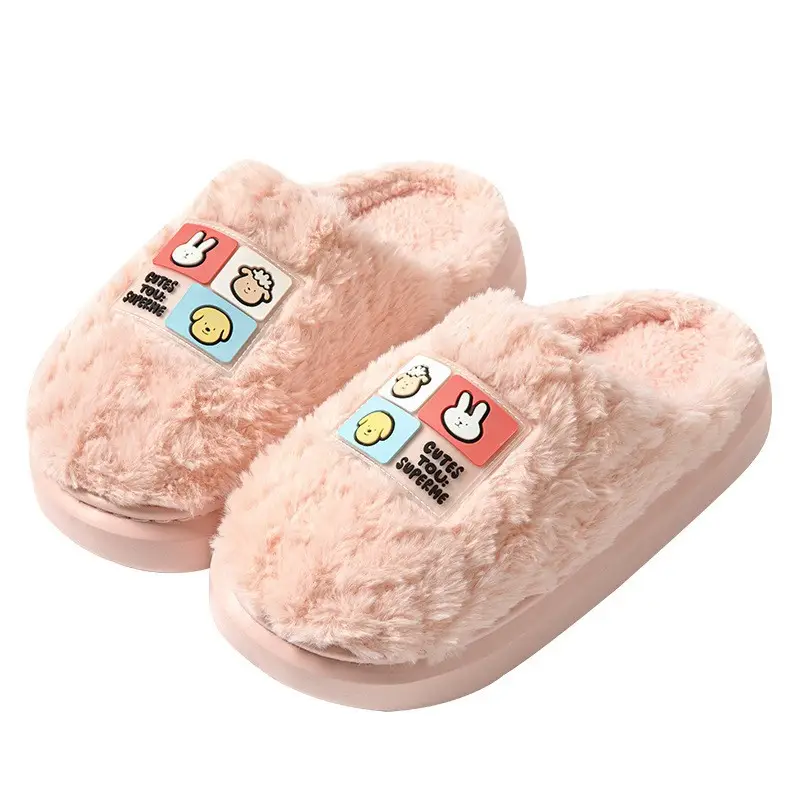 2024 Cotton Slippers for Women, Autumn and Winter Thick-Soled Couple Slippers, Men's Winter Indoor Home Maternity Shoes, Thickened and Warm