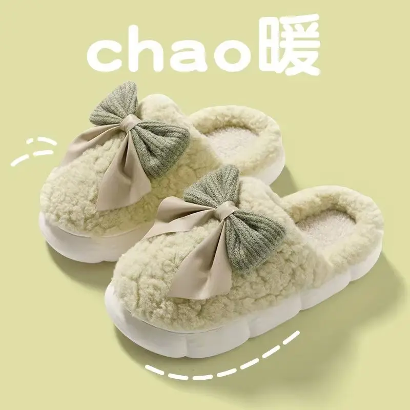 2024 Cotton Slippers for Women, Autumn and Winter Thick-Soled Couple Slippers, Men's Winter Indoor Home Maternity Shoes, Thickened and Warm